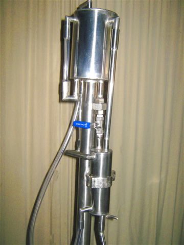 Stainless ball valve installed